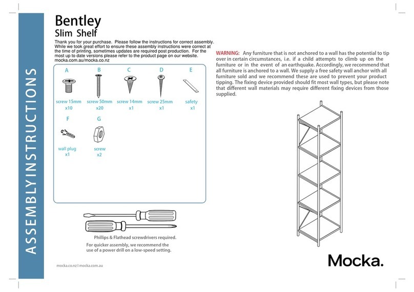 Mocka Bentley Slim Shelf Assembly instructions Mocka Bentley Slim Shelf Assembly instructions