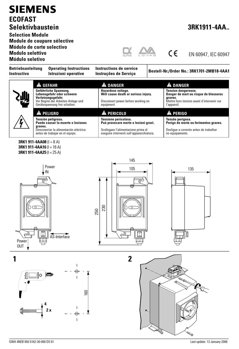 Siemens ECOFAST 3RK1911-4AA Series User manual