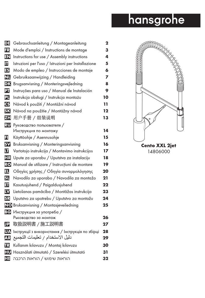 Hans Grohe Cento XXL 2jet 14806000 Manual
