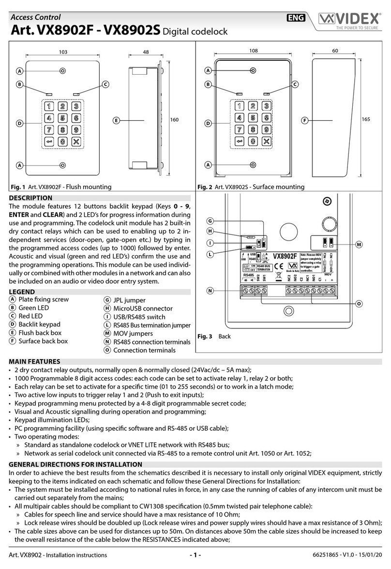 Videx VX8902F User manual