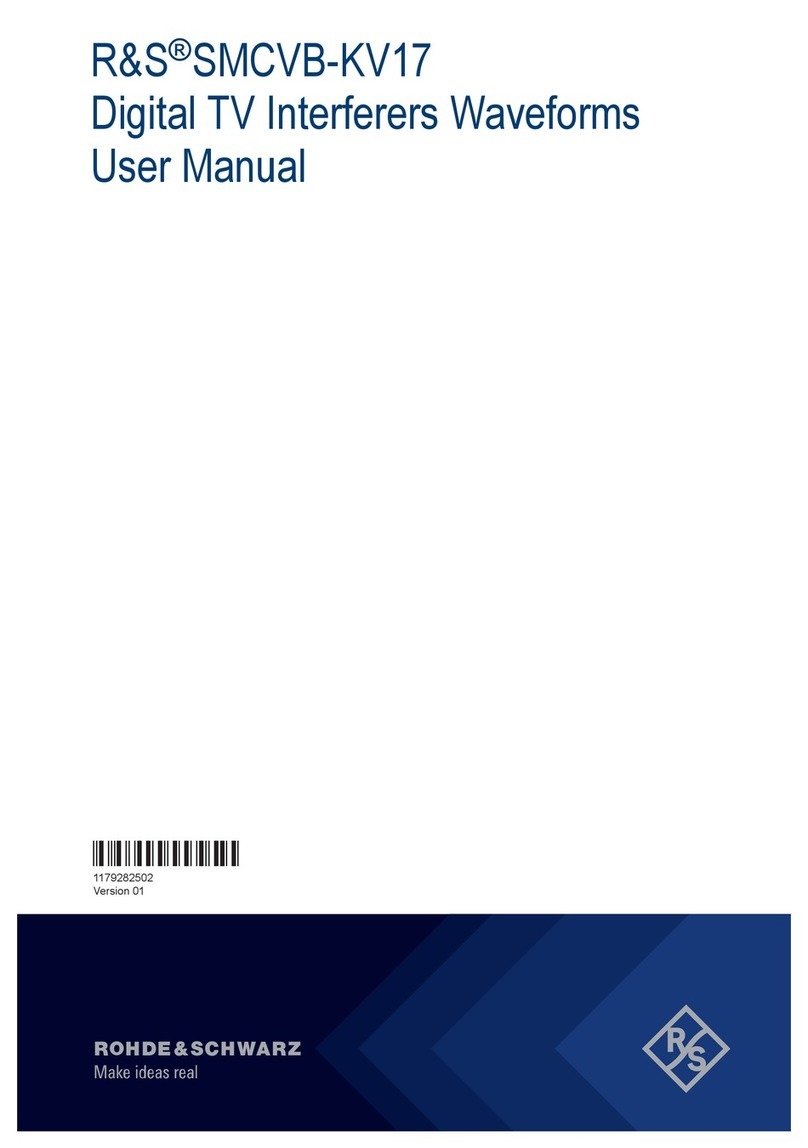 Rohde & Schwarz SMCVB-KV17 user manual