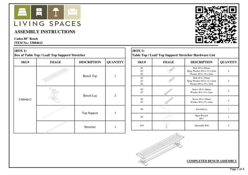 Living Spaces Caden 53004612 Assembly instructions