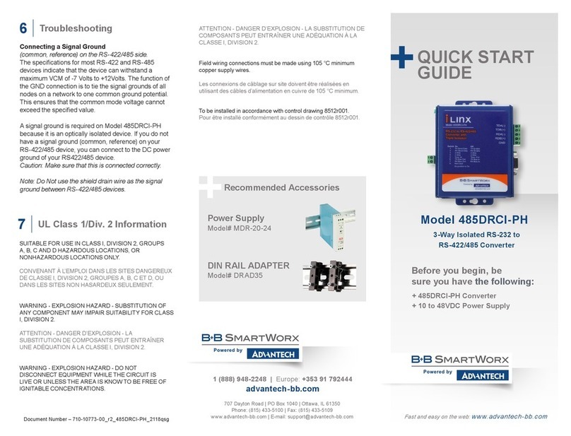 Advantech B+B SmartWorx 485DRCI-PH quick start guide