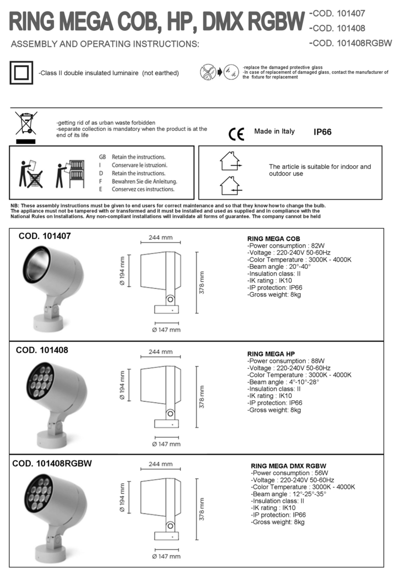 PUK RING MEGA COB 101407 Assembly and operating instructions