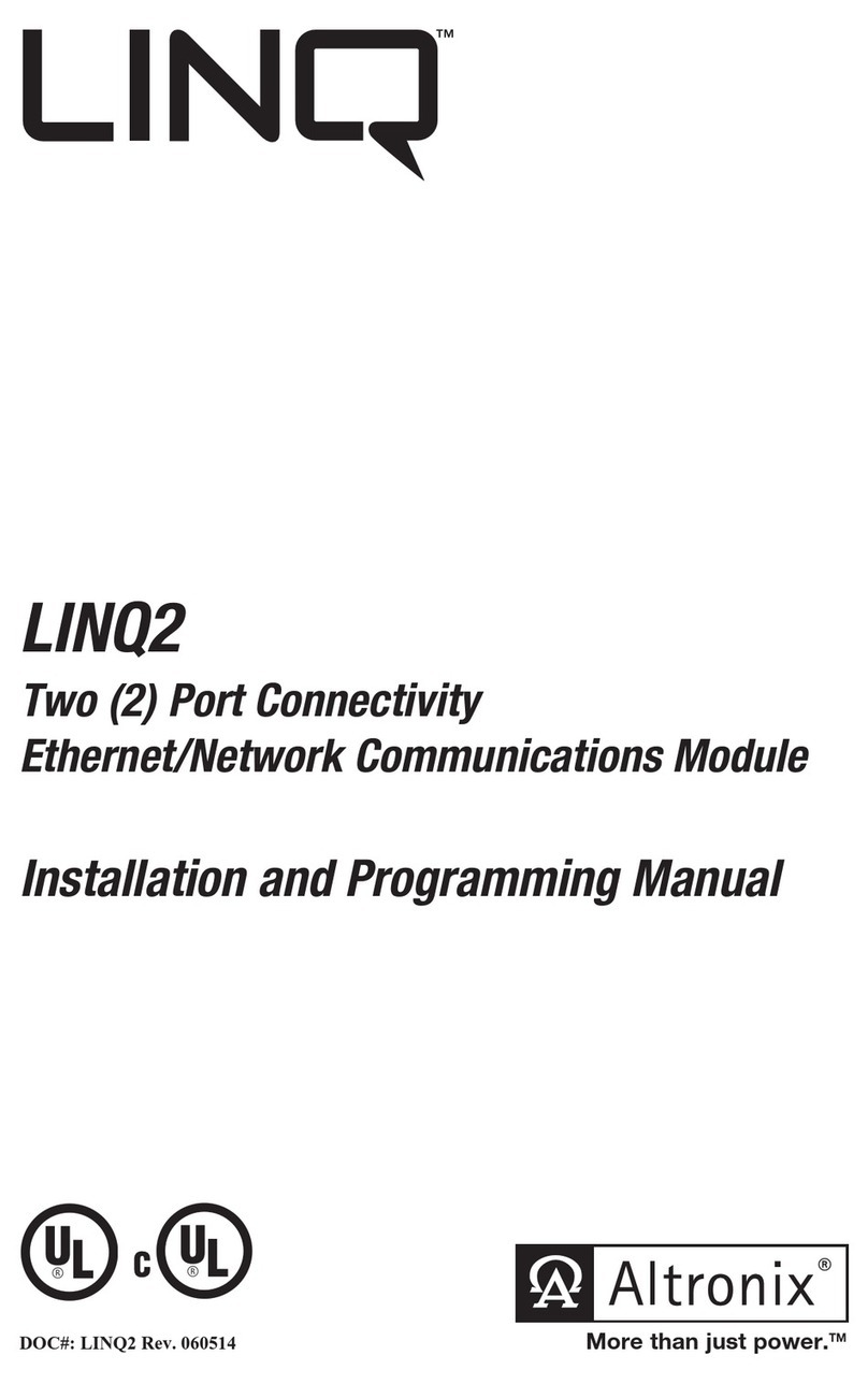 Altronix LINQ2 Installation and programming manual
