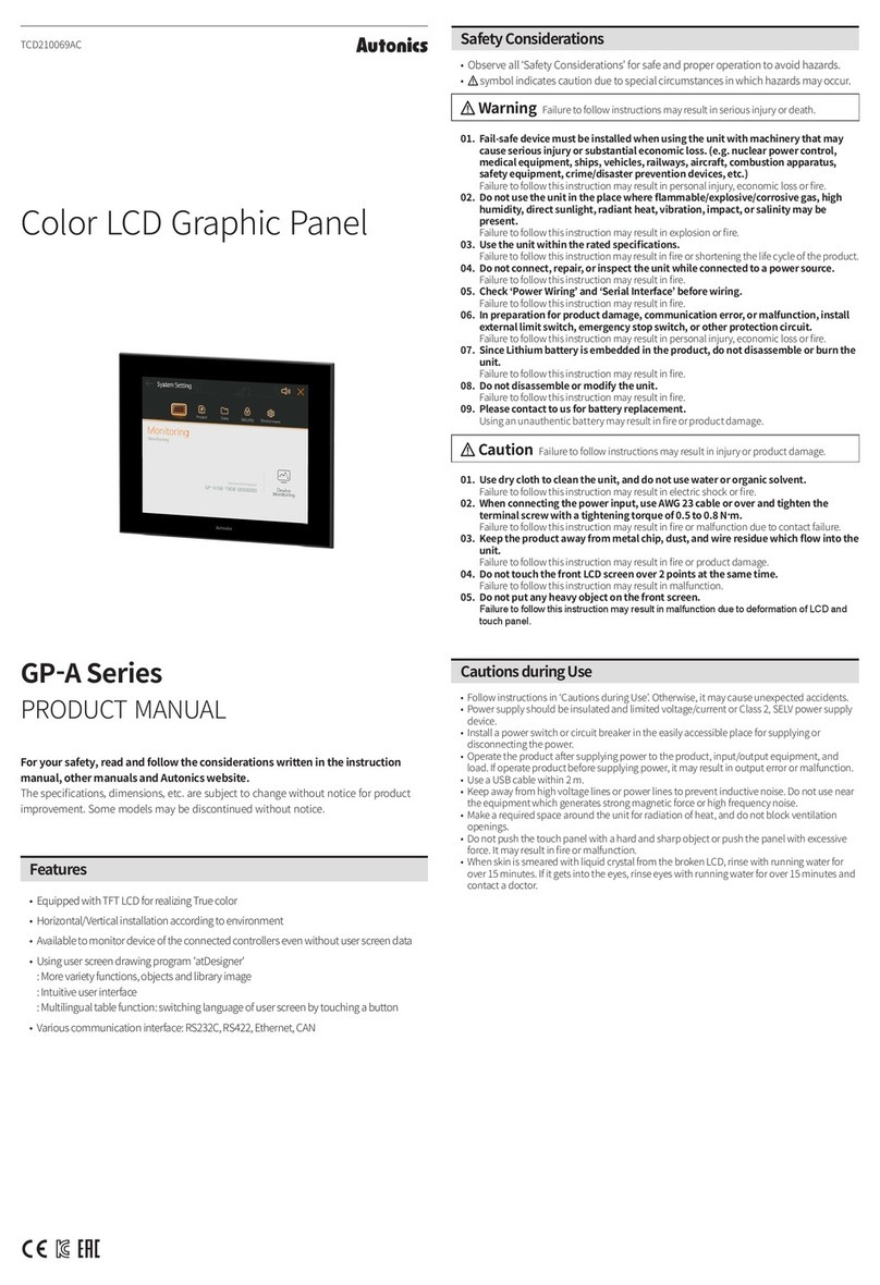 Autonics GP-A Series User manual