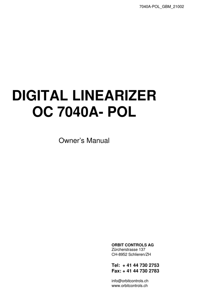 Orbit Controls OC 7040A-POL owner's manual