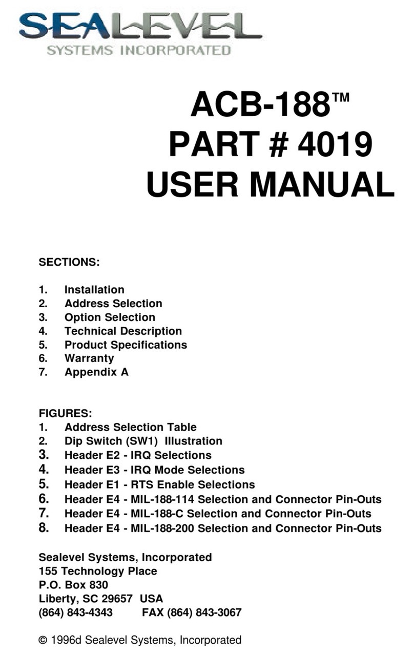 SeaLevel ACB-188 User manual