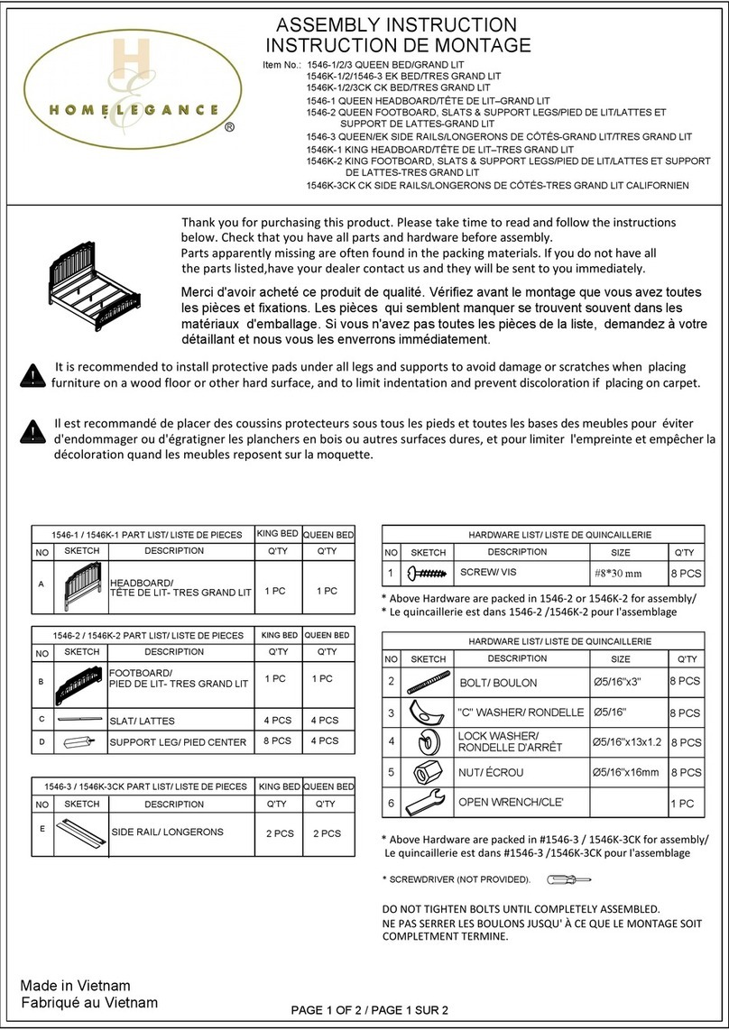 Homelegance 1546-1 User manual Homelegance 1546-1 User manual