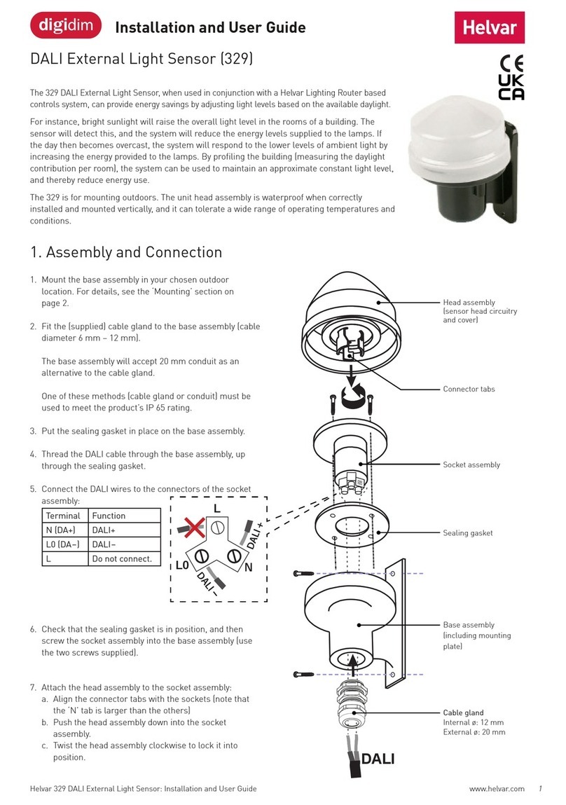 HELVAR DIGIDIM 329 Installation and user guide