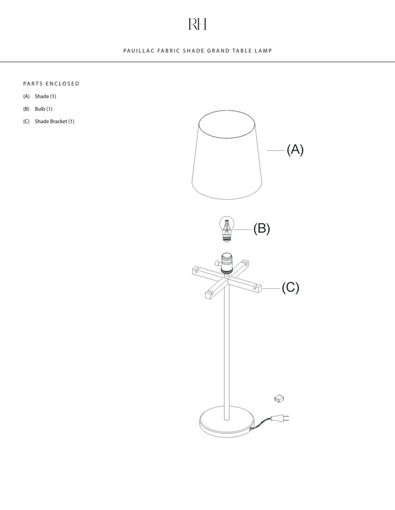 RH PAUILLAC FABRIC SHADE GRAND manual