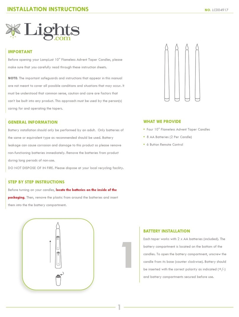 Lights LC004917 installation instructions Lights LC004917 installation instructions