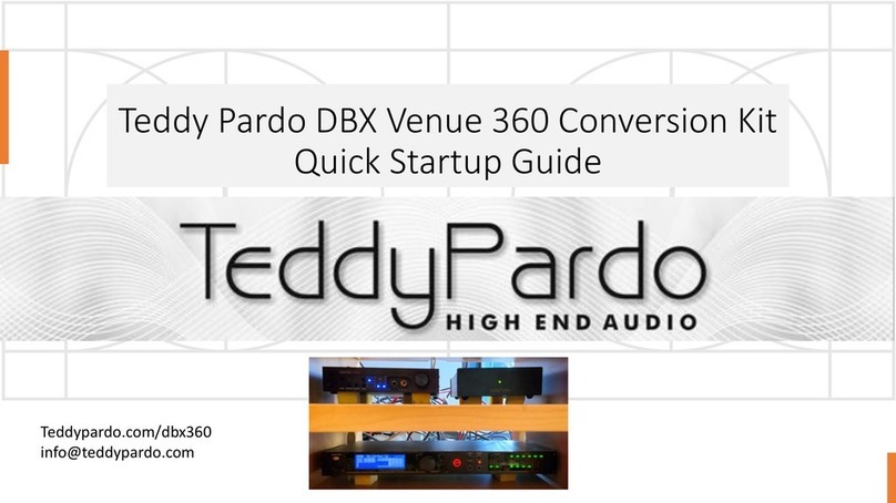 TeddyPardo DBX Venue 360 Conversion Kit Quick start up guide