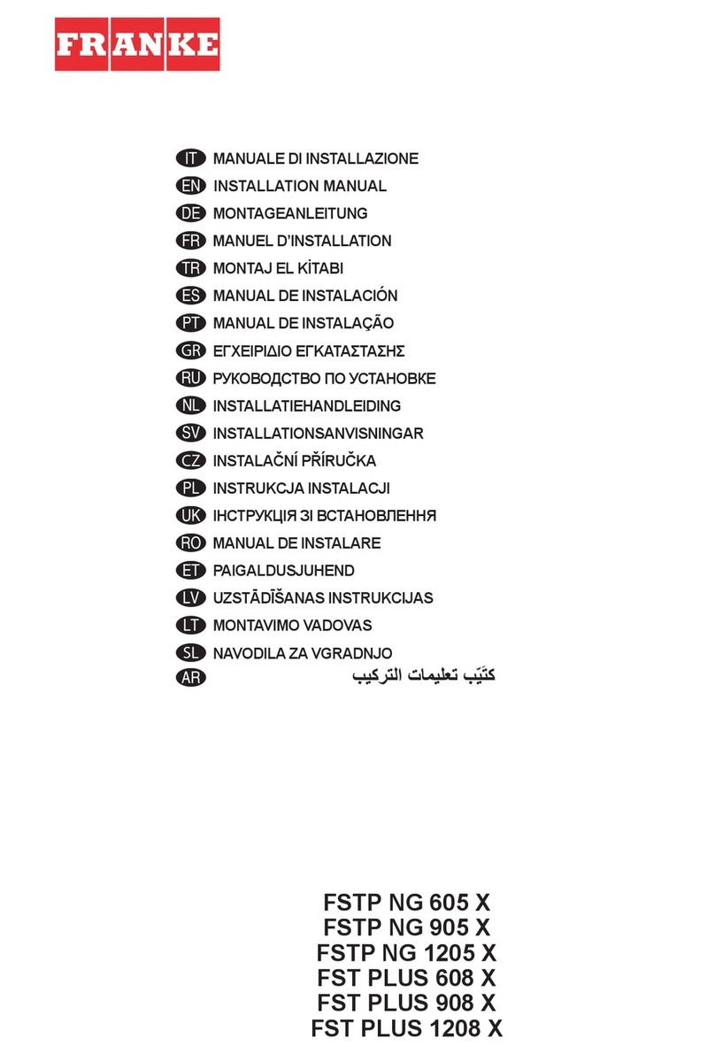 Franke FSTP NG 605 X installation manual