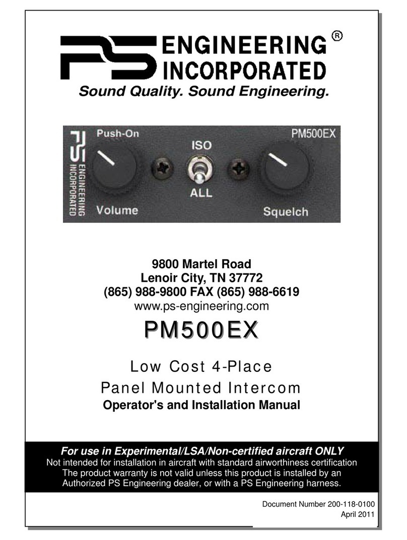 PS Engineering PM500EX Operator and installation manual
