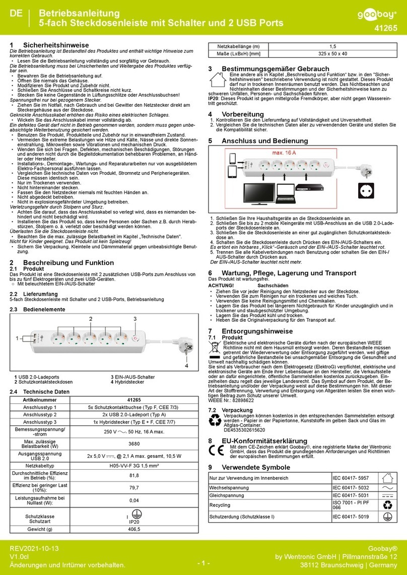Goobay 41265 User manual