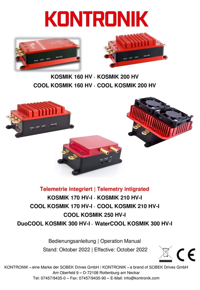 KONTRONIK KOSMIK 170 HV-I Operation manual