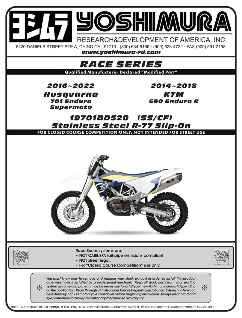 Yoshimura 19701BD520 User manual