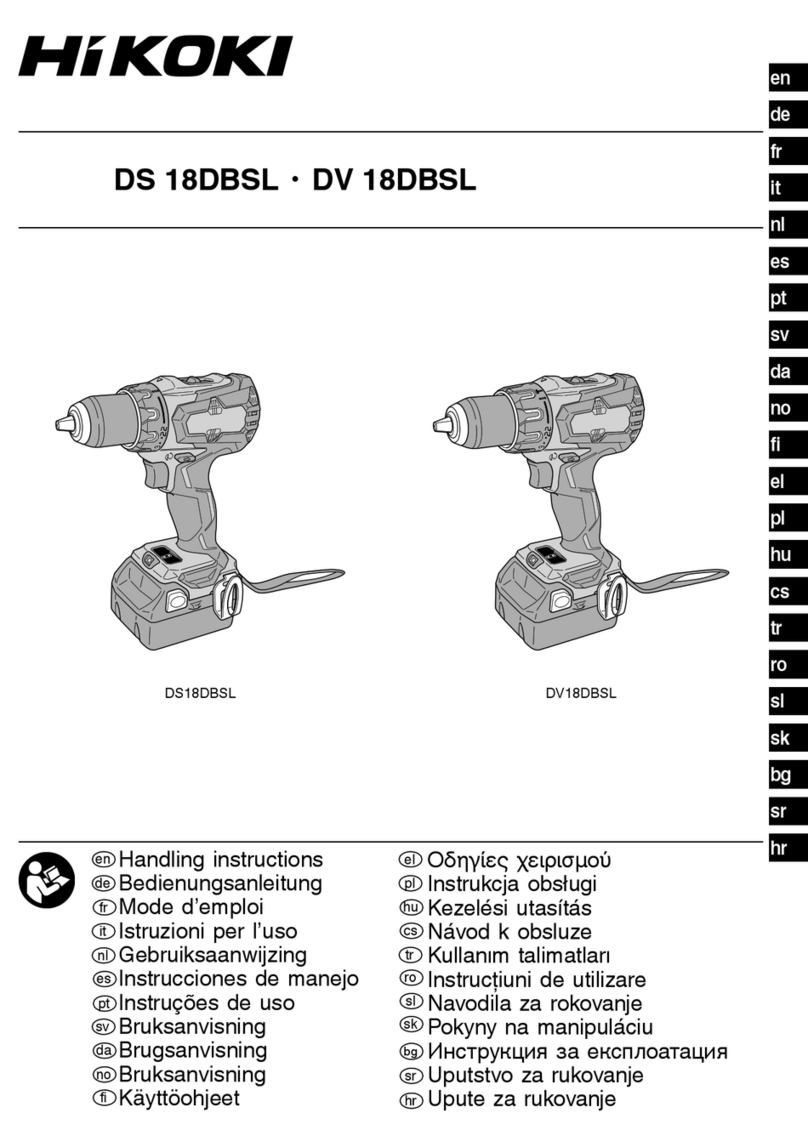 HIKOKI DS 18DBSL Handling instructions