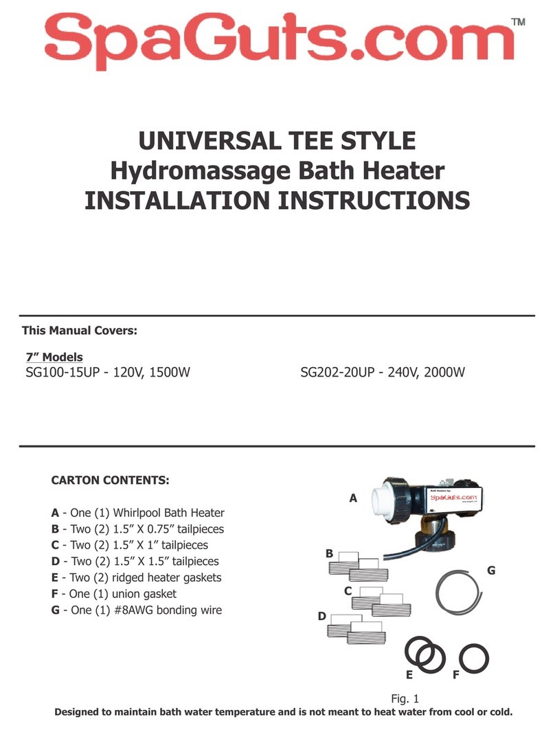 SpaGuts SG100-15UP installation instructions