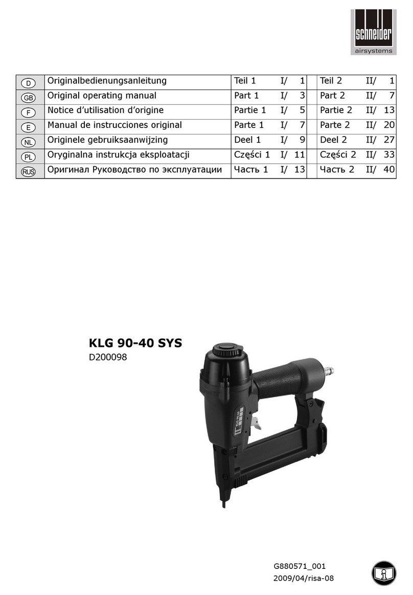 Schneider Airsystems KLG 90-40 SYS Original operating manual Schneider Airsystems KLG 90-40 SYS Original operating manual