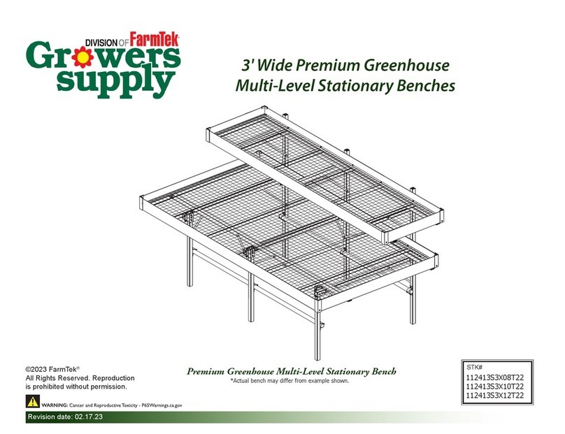 FarmTek Growers supply 112413S3X08T22 User manual