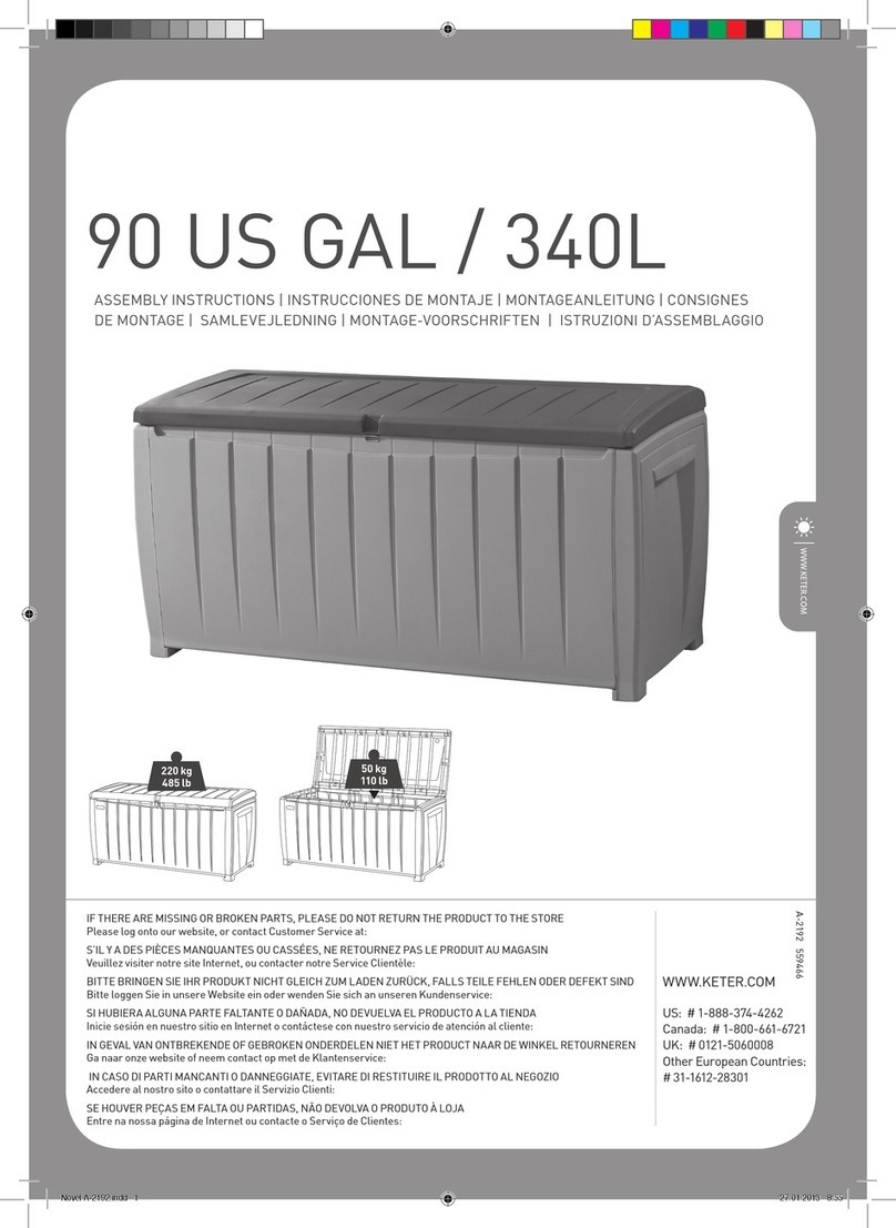 Keter 90 US GAL / 340L User manual