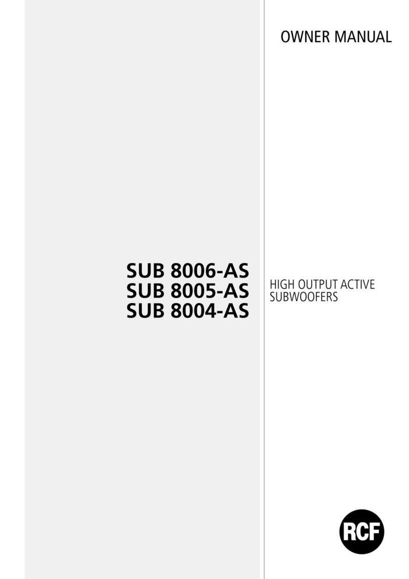 RCF SUB 8005-AS User manual RCF SUB 8005-AS User manual