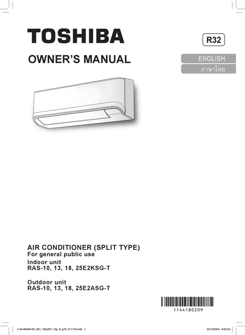 Toshiba RAS-10E2KSG-T User manual