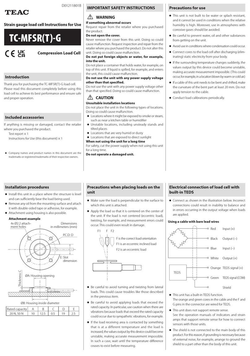 Teac TC-MFSR-G Instructions for use