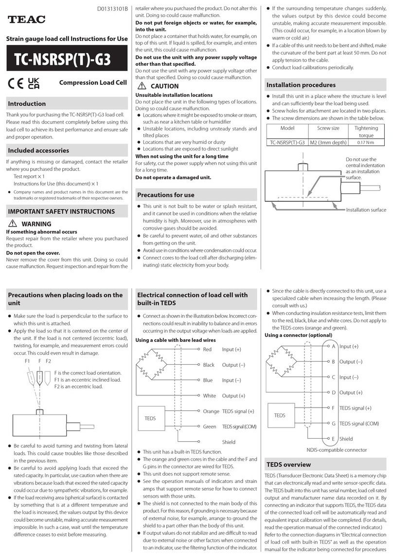 Teac TC-NSRSP-G3 Instructions for use