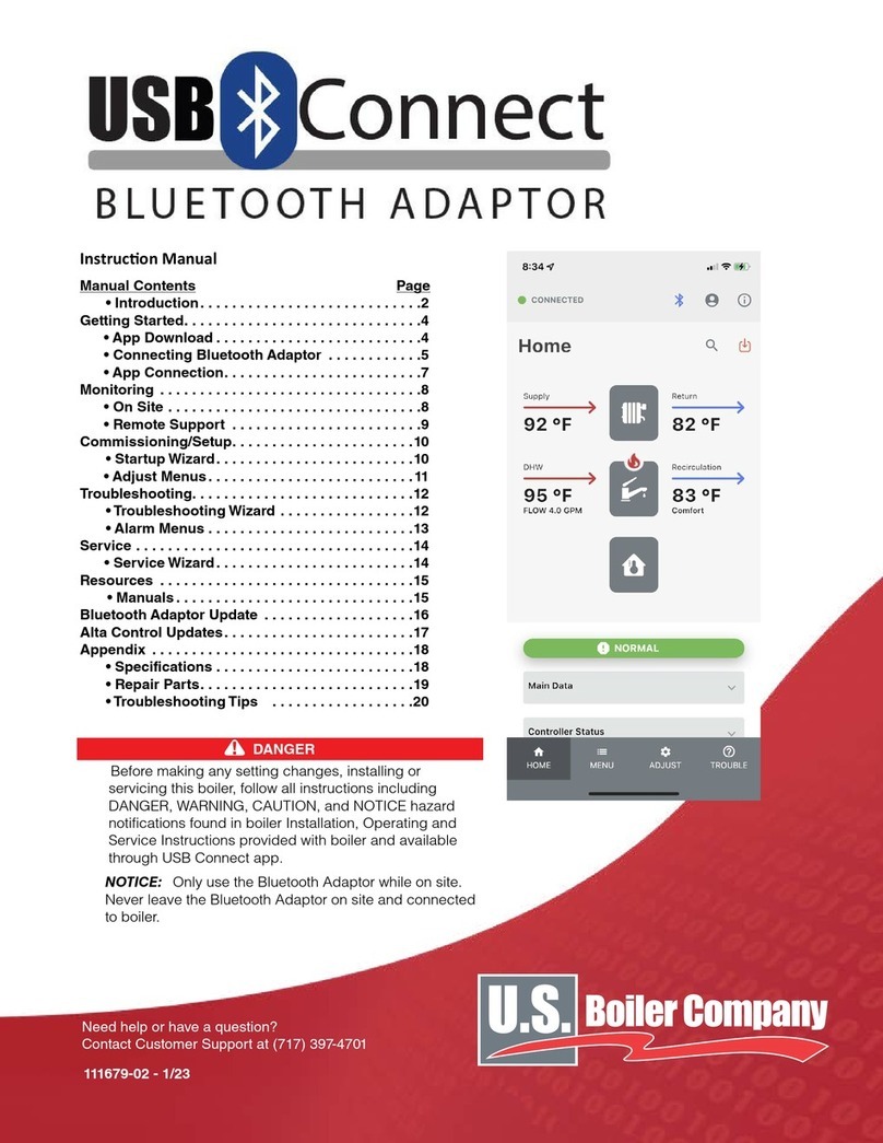 U.S. Boiler Company USB-Connect manual U.S. Boiler Company USB-Connect manual