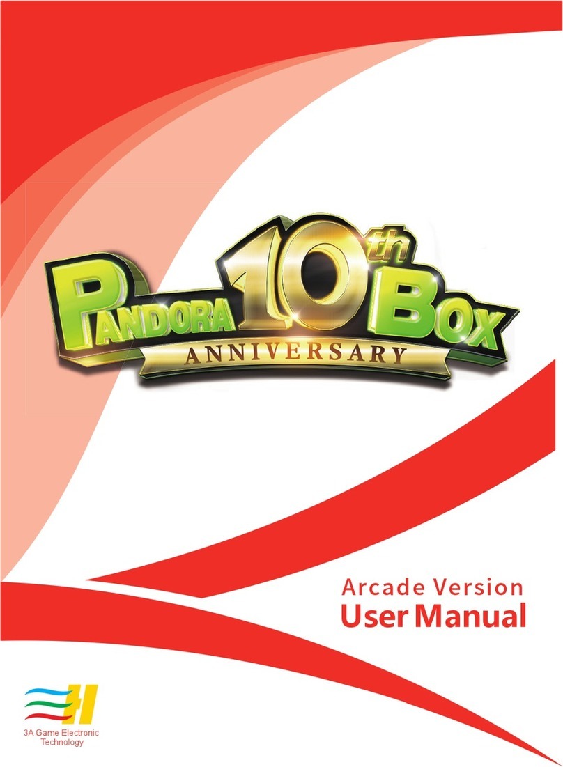 3A Game Electronic Technology Pandora 10th Box Anniversary Arcade Version user manual