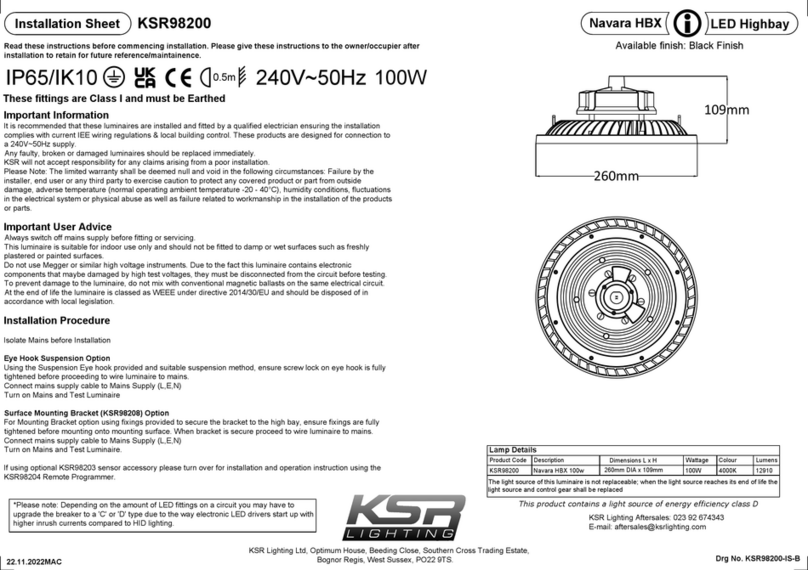 KSR KSR98200 Installation sheet