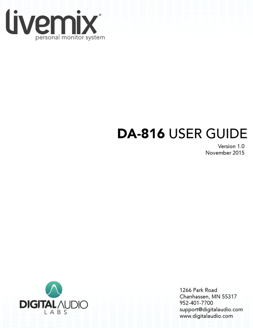 Digital Audio Labs LIVEMIX DA-816 user guide