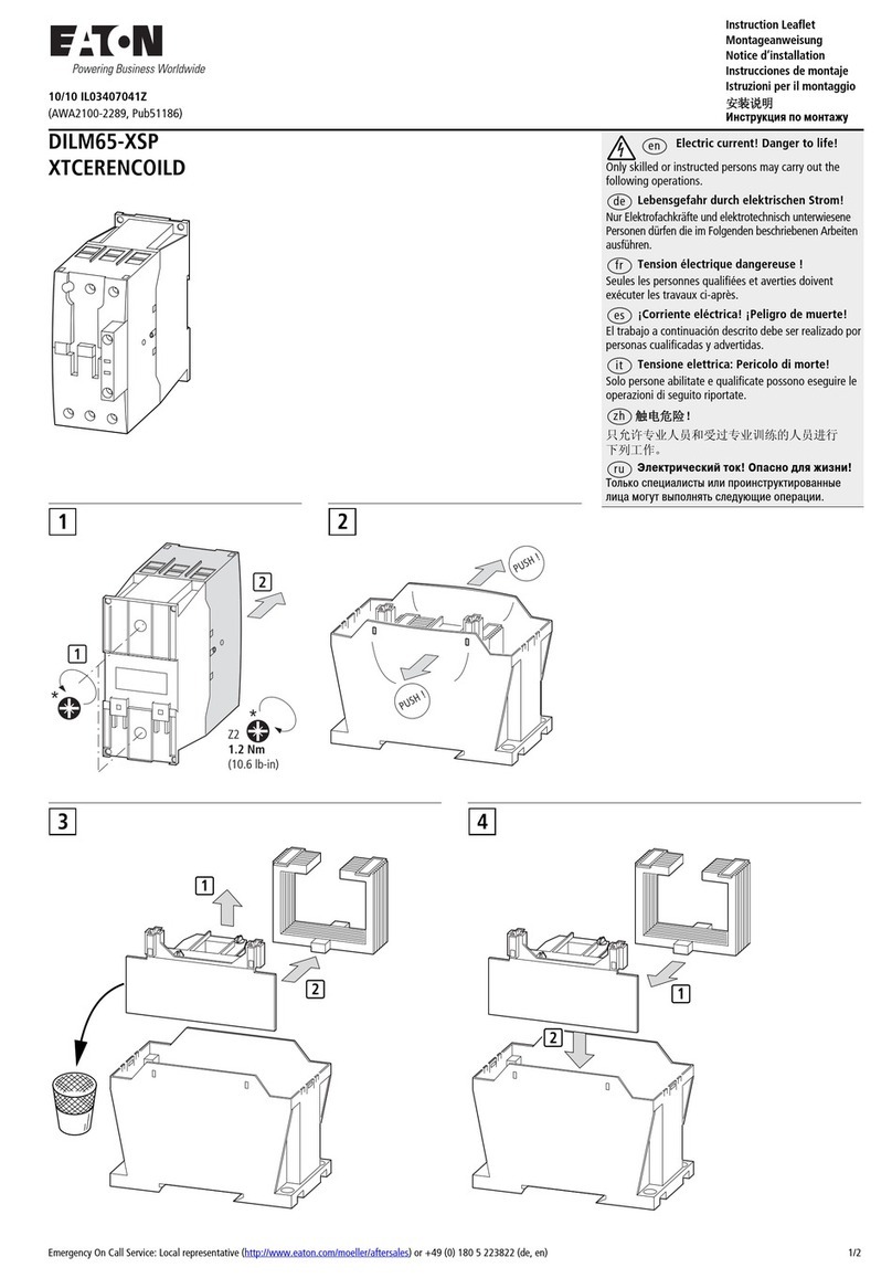 Eaton XTCERENCOILD DILM65-XSP Instruction leaflet
