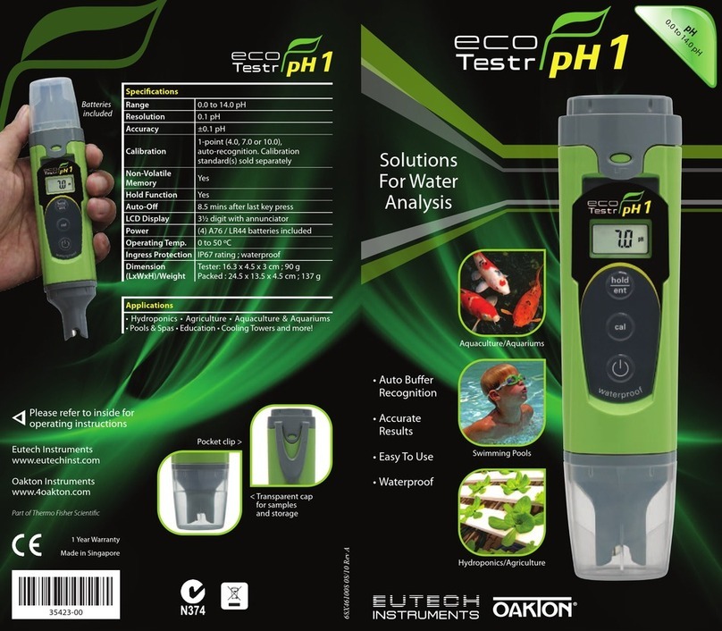 Eutectic Castolin OAKTON EcoTestr pH 1 User manual