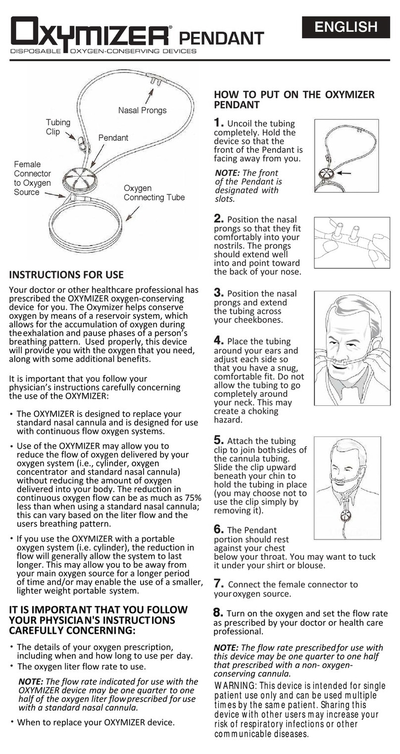 Drive OXYMIZER Pendant P-224 quick start guide