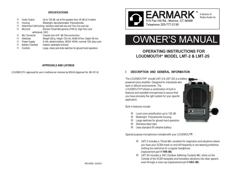 EARMARK LOUDMOUTH LMT-2 owner's manual