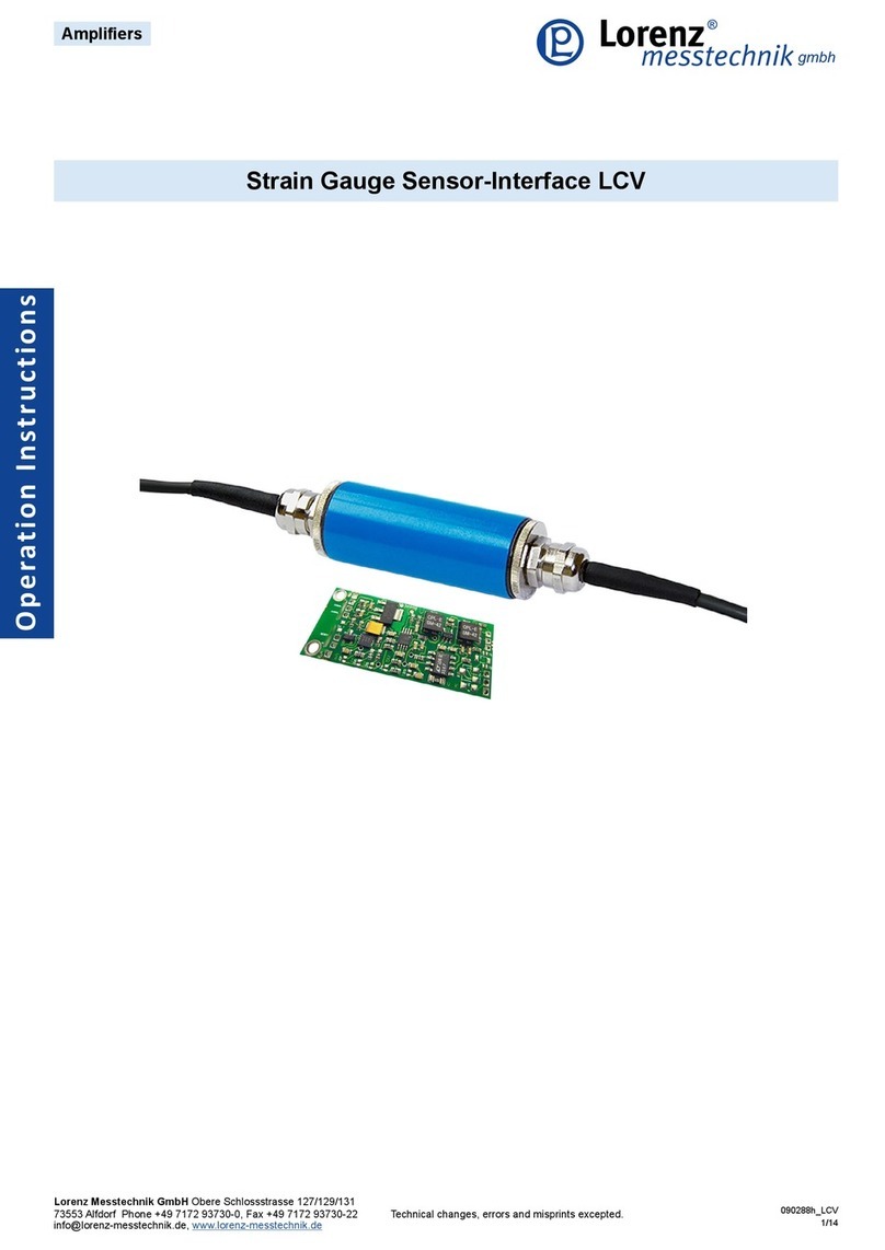 LORENZ MESSTECHNIK LCV Operation instructions