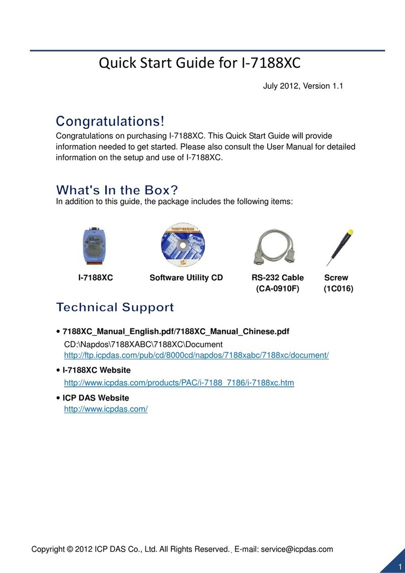 ICP DAS USA I-7188XC quick start guide ICP DAS USA I-7188XC quick start guide