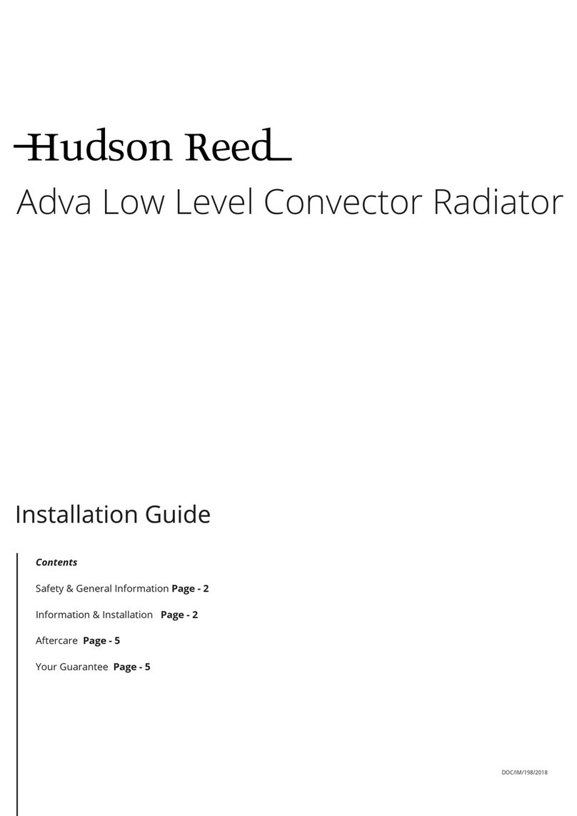 Hudson Reed Adva Low Level Convector Radiator installation guide