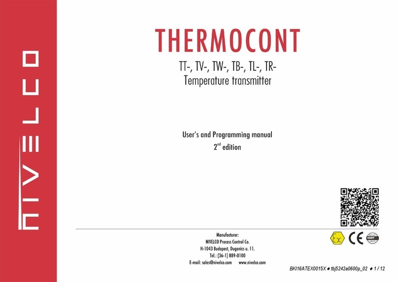NIVELCO THERMOCUT TT Series User and programming manual