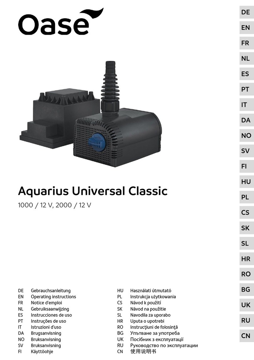 Oase Aquarius Universal Classic 1000 / 12 V User manual