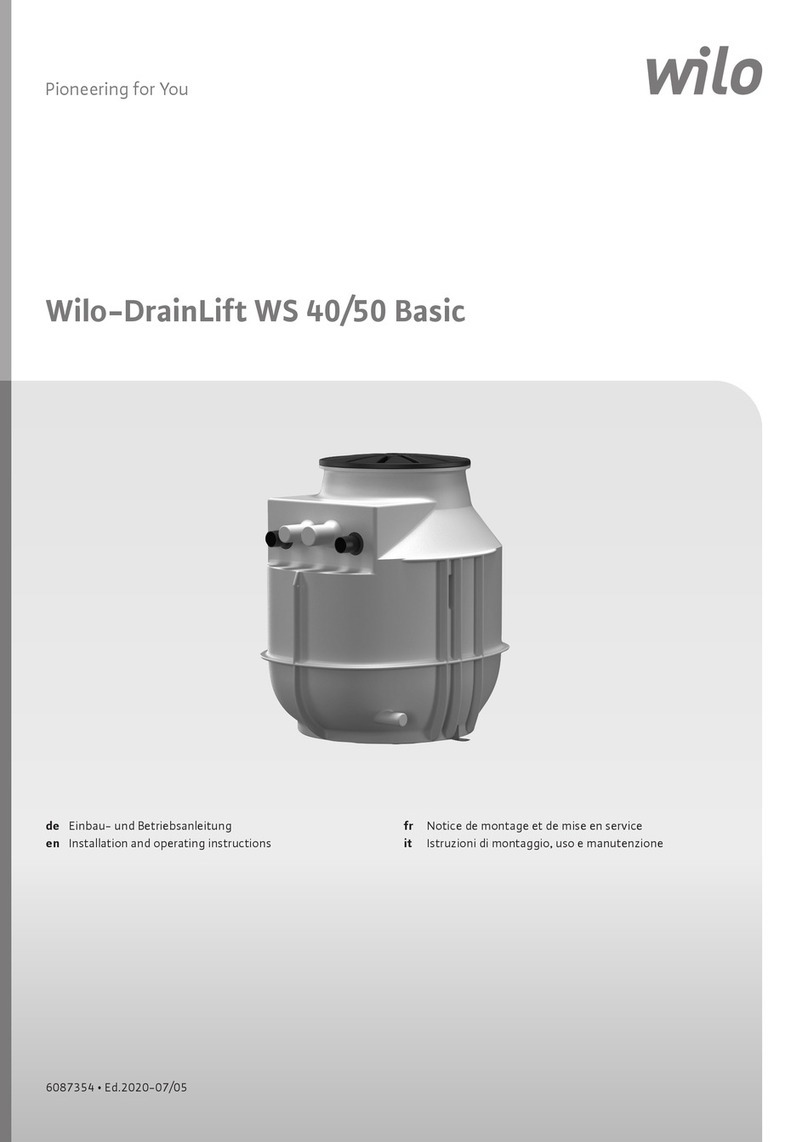 Wilo DrainLift WS 40/50 Basic Installation and operating instructions