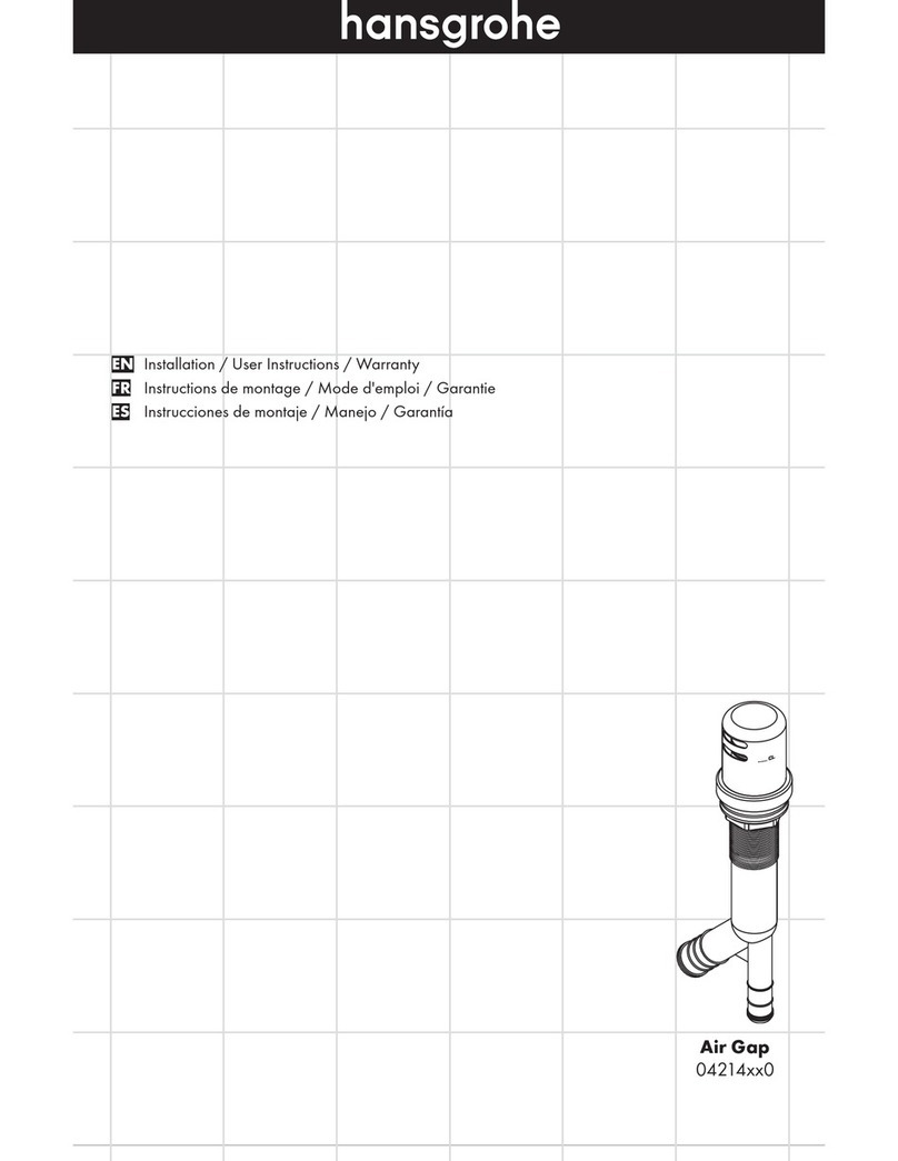 Hans Grohe Air Gap 04214 0 Series Instruction Manual Hans Grohe Air Gap 04214 0 Series Instruction Manual