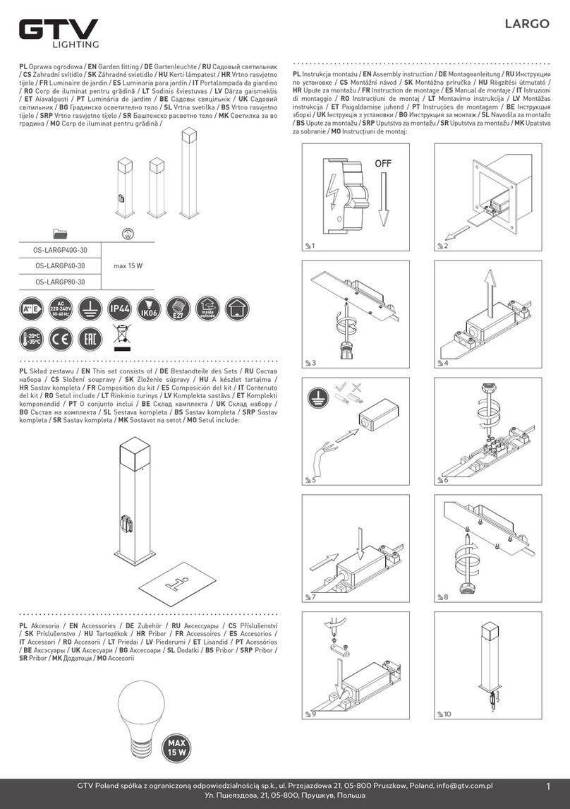 GTV LARGO OS-LARGP40G-30 manual