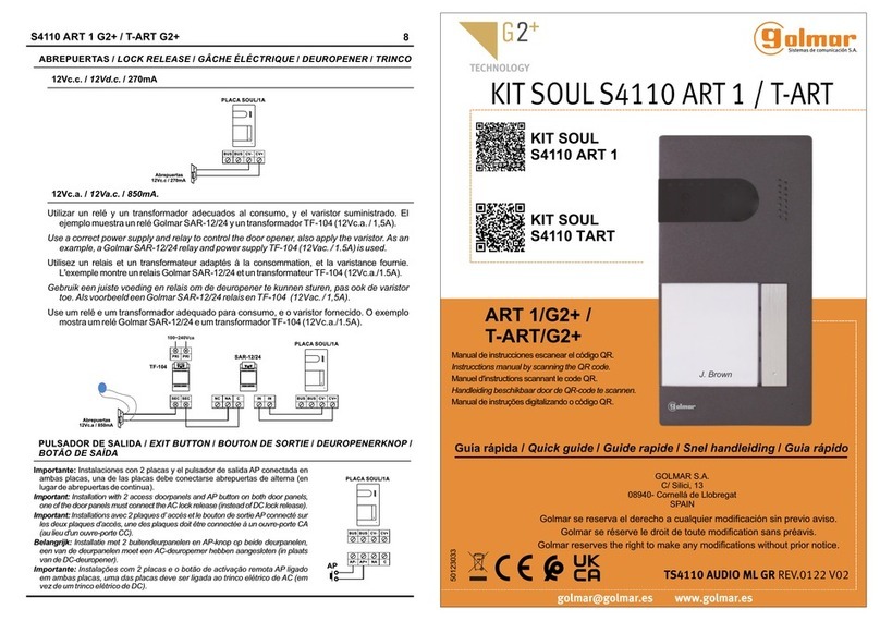 golmar KIT SOUL S4110 ART 1 User manual