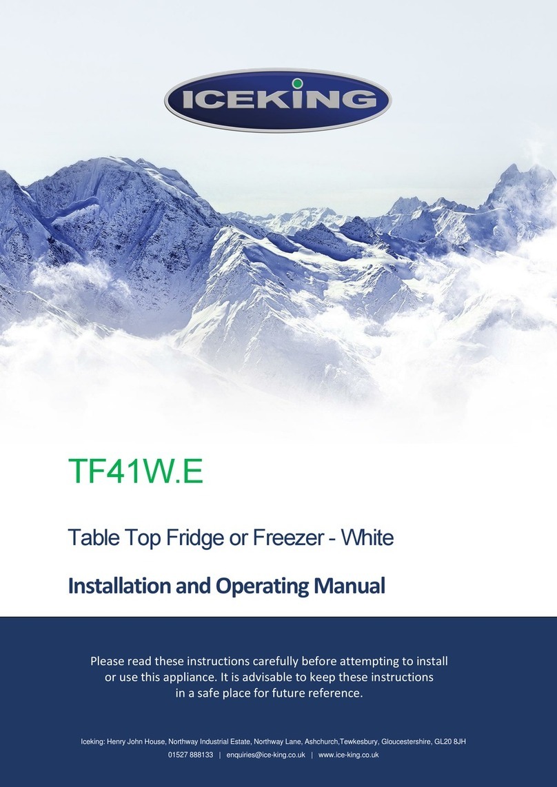Iceking TF41W.E Installation and operating manual