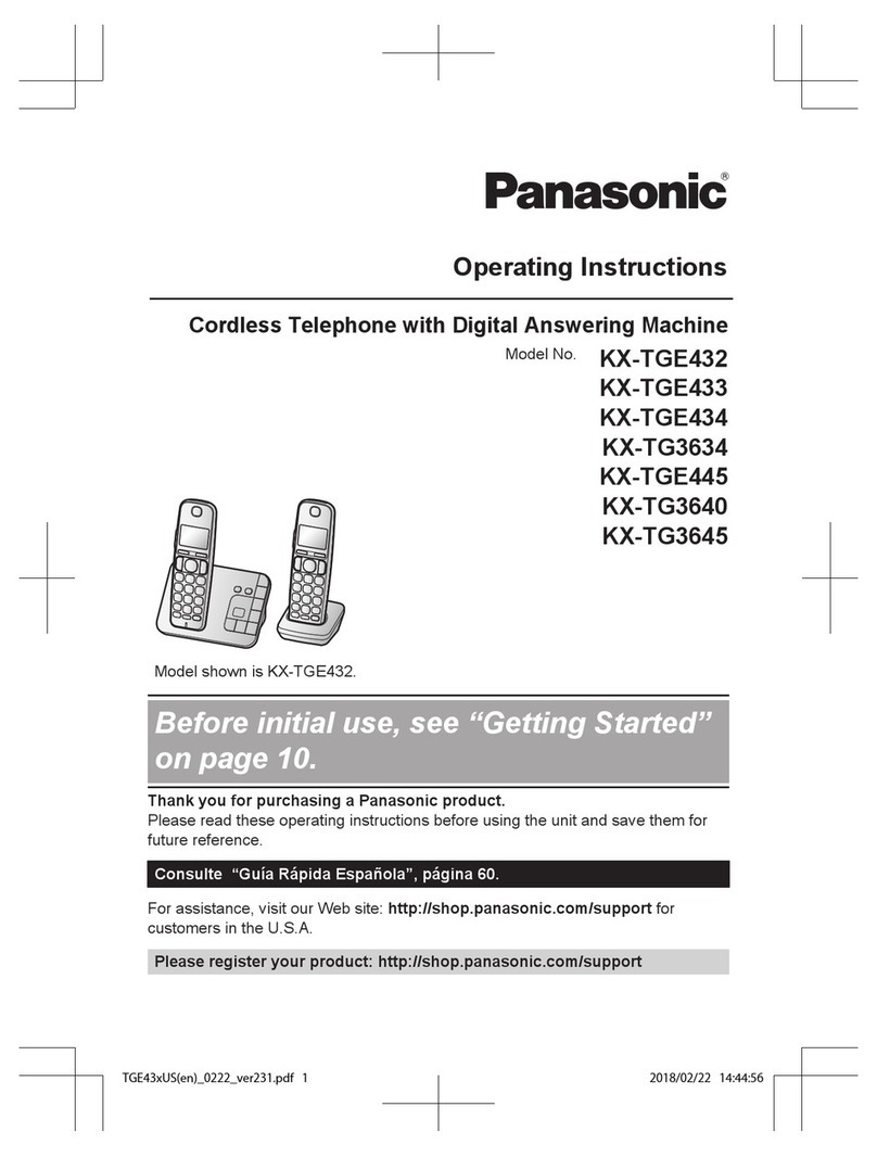Panasonic KX-TGE434 User manual Panasonic KX-TGE434 User manual